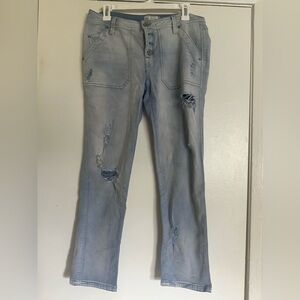 Free People light wash distressed jeans